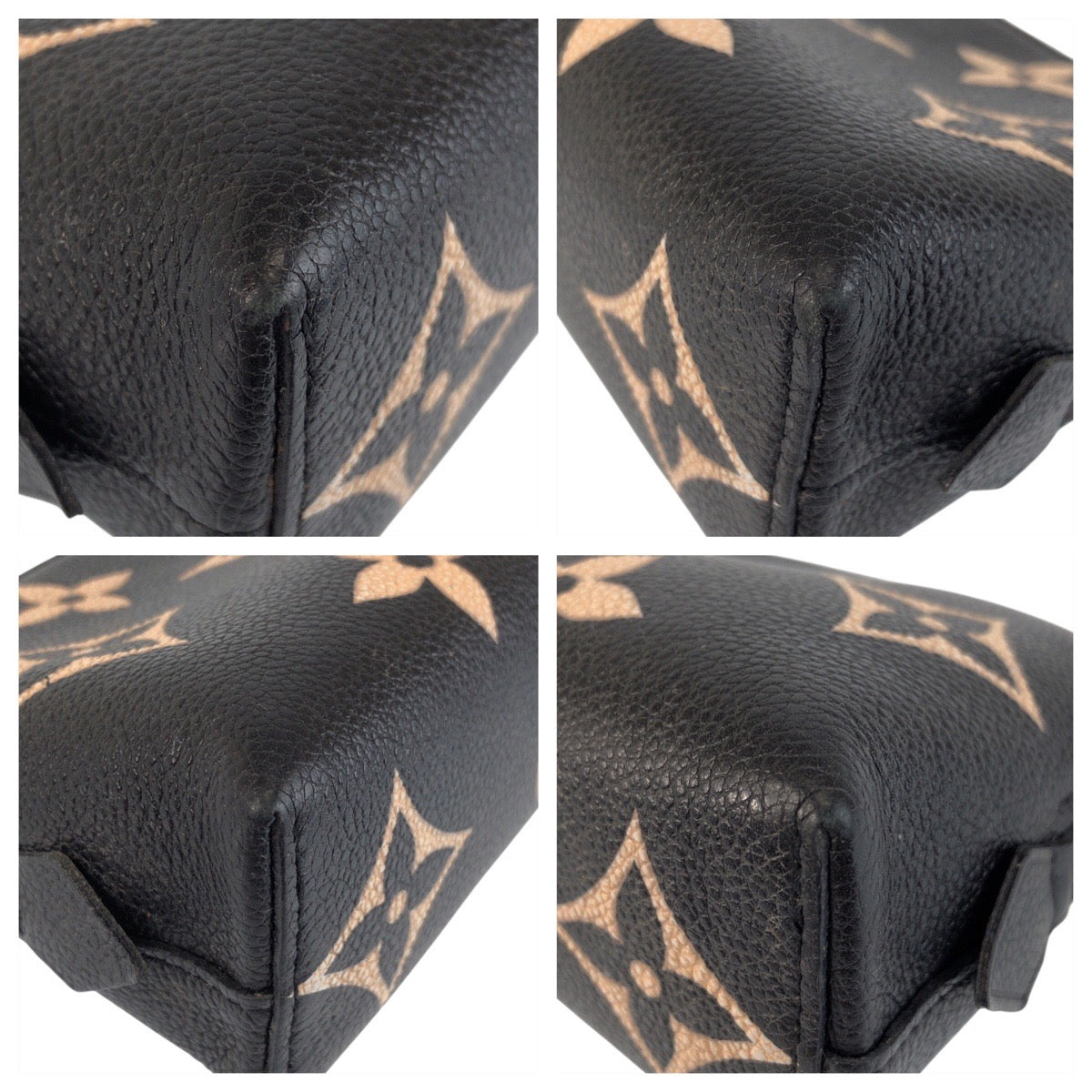 24647
LOUIS VUITTON ルイヴィトン モノグラム アンプラント ポシェット コスメティックPM ブラック ベージュ ゴールド金具 レザー M59086 ポーチ 化粧ポーチ レディース AB40
