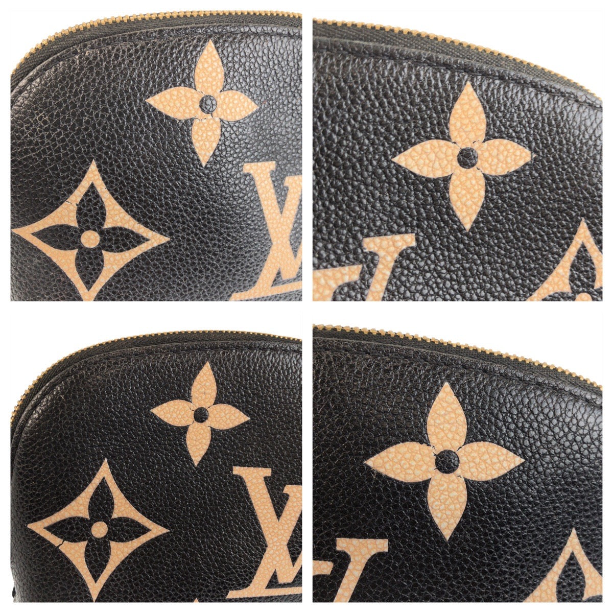 24647
LOUIS VUITTON ルイヴィトン モノグラム アンプラント ポシェット コスメティックPM ブラック ベージュ ゴールド金具 レザー M59086 ポーチ 化粧ポーチ レディース AB40