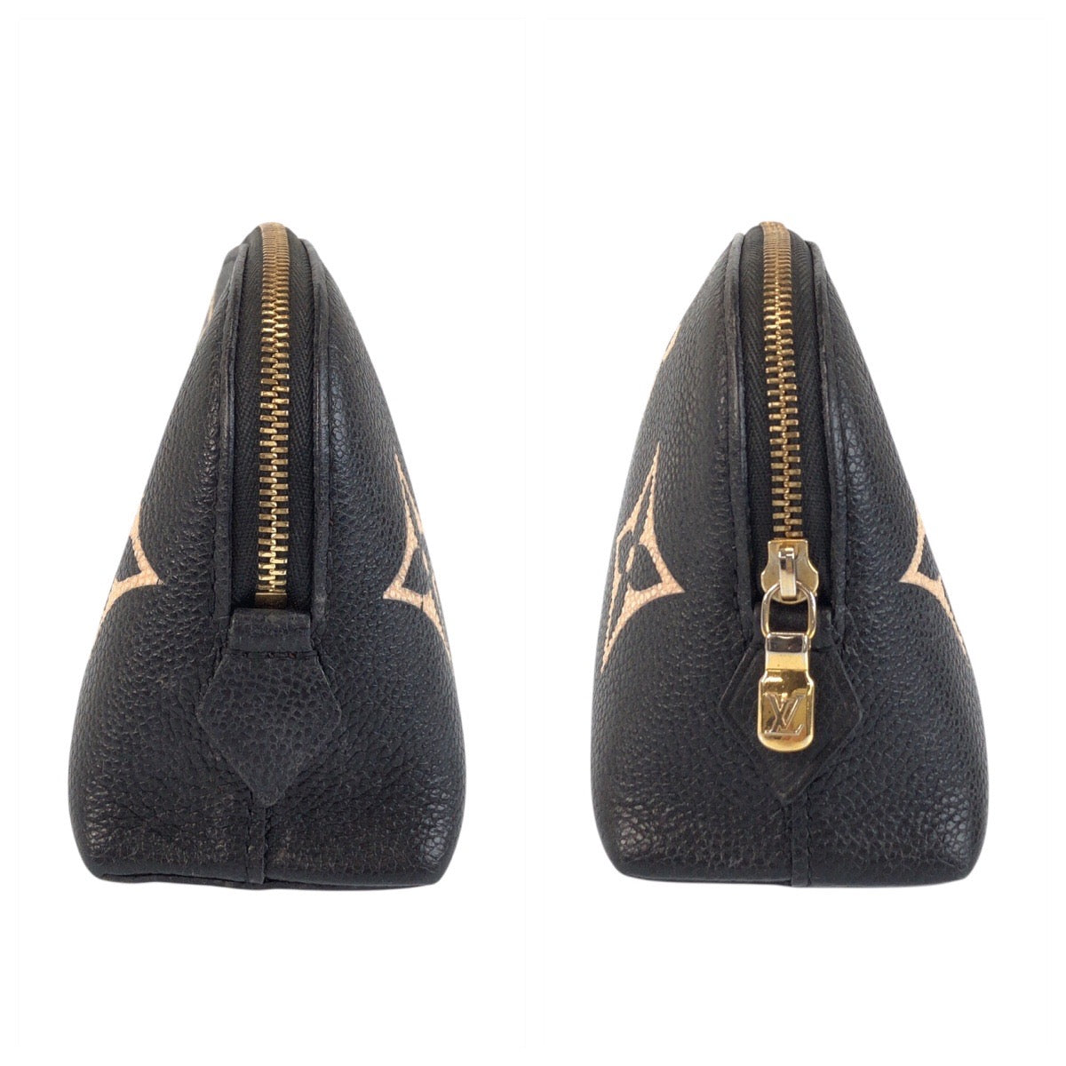 24647
LOUIS VUITTON ルイヴィトン モノグラム アンプラント ポシェット コスメティックPM ブラック ベージュ ゴールド金具 レザー M59086 ポーチ 化粧ポーチ レディース AB40