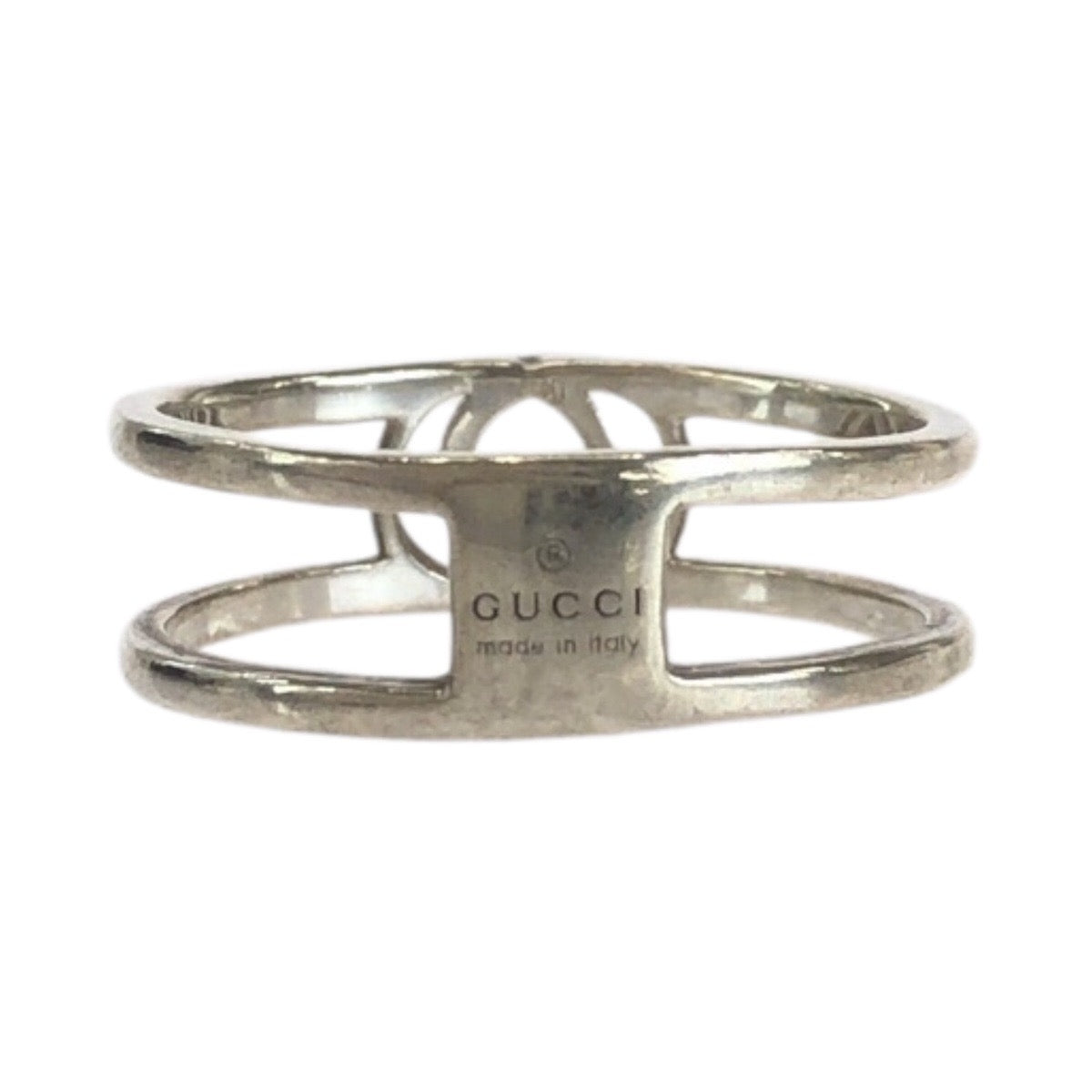 24653
GUCCI グッチ インターロッキングG スリム オープン バンド サイズ11 シルバー シルバー925 リング・指輪 11号 レディース ABP6