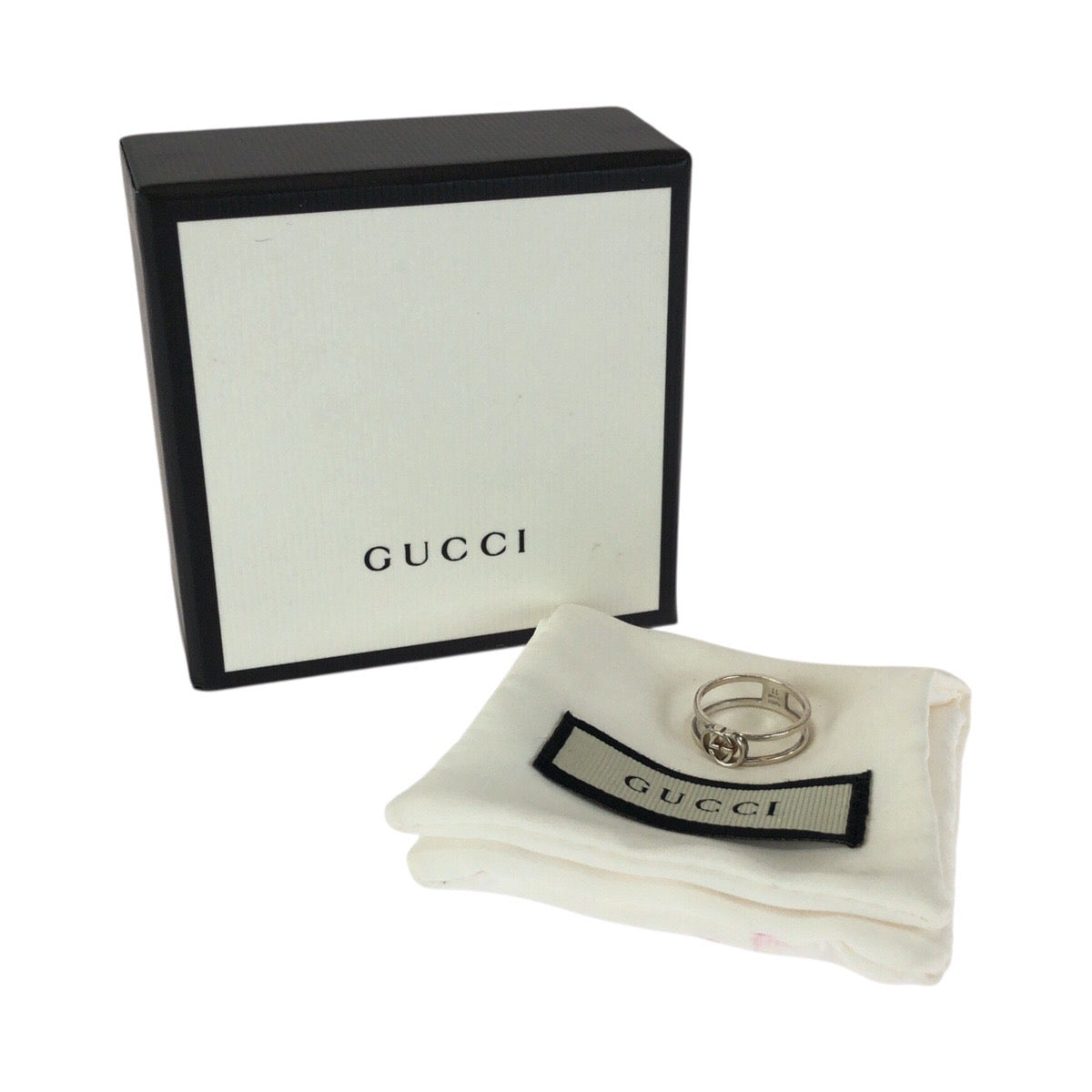 24653
GUCCI グッチ インターロッキングG スリム オープン バンド サイズ11 シルバー シルバー925 リング・指輪 11号 レディース ABP6