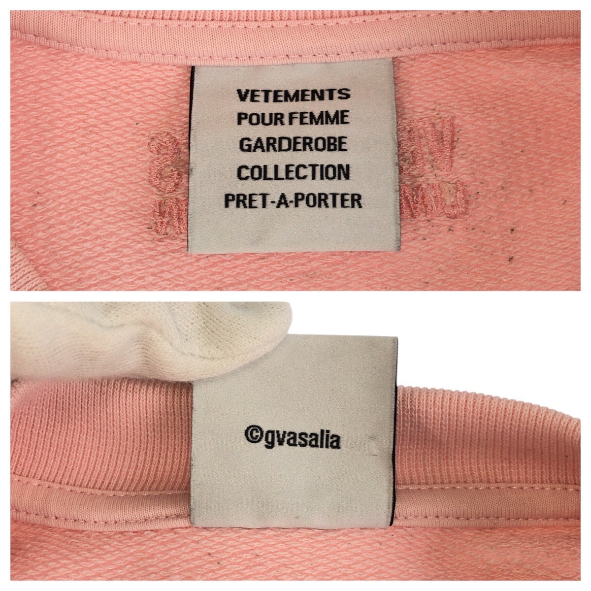24655
VETEMENTS ヴェトモン サイズS ピンク コットン / ポリエステル ノースリーブワンピース レディース AB8