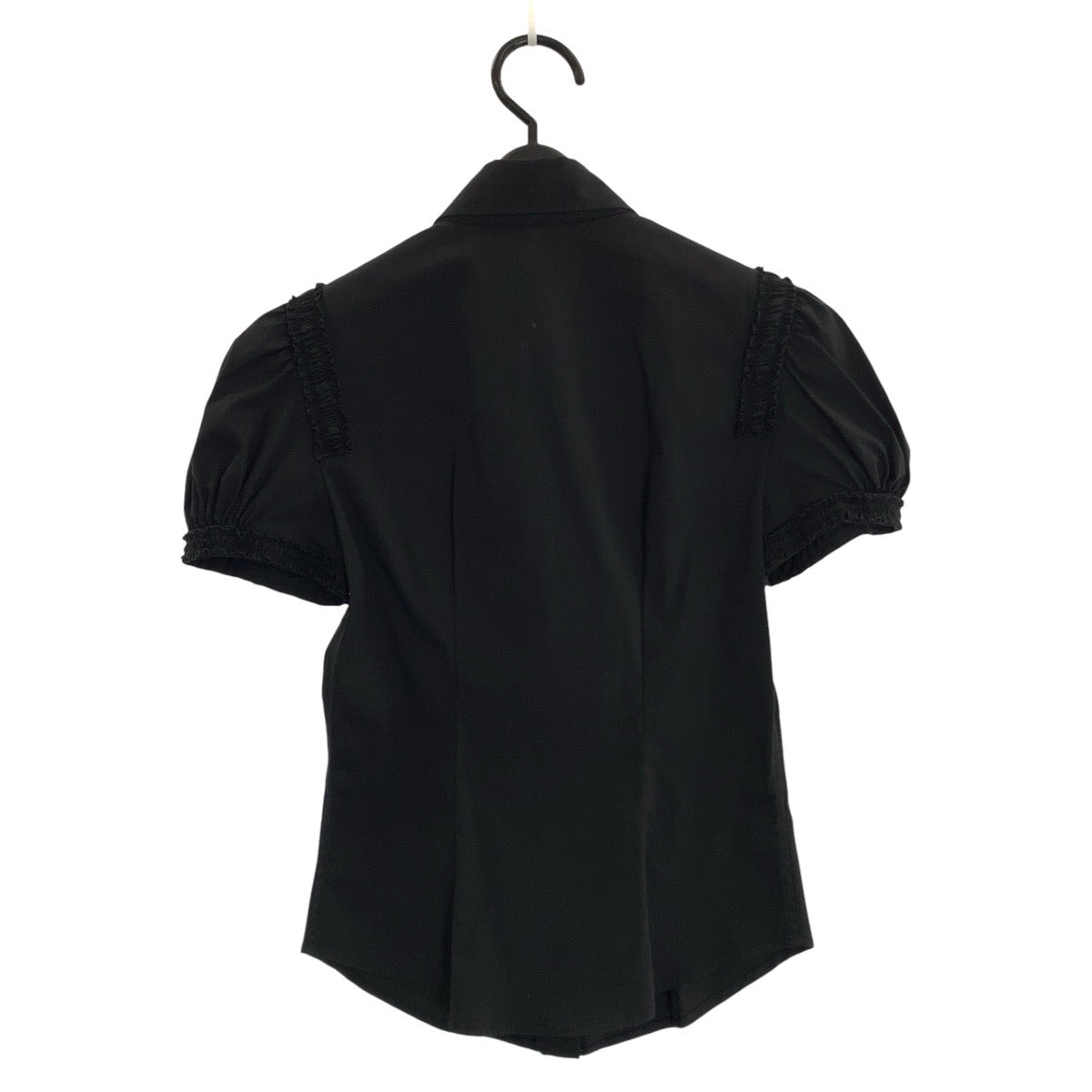 24657
PRADA プラダ サイズ38 ブラック 黒 コットン / ナイロン / エラスティン 半袖シャツ ブラウス レディース A14