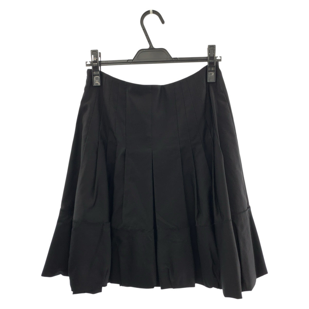 24658
PRADA プラダ サイズ38 ブラック 黒 ウール / シルク スカート プリーツスカート レディース ABP21