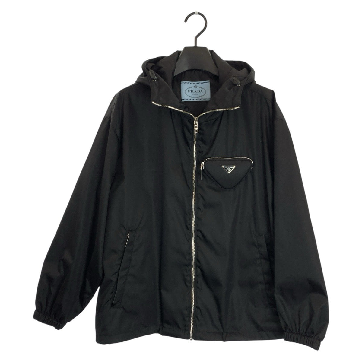 24659
PRADA プラダ トライアングルロゴポケット サイズ36 ブラック 黒 ポリアミド ナイロンジャケット ブルゾン レディース A140