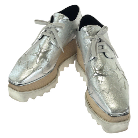 24662
Stella McCartney ステラマッカートニー エリス スター サイズ38 シルバー ポリウレタン / ポリエステル 363998 スニーカー プラットフォーム メンズ ABP14