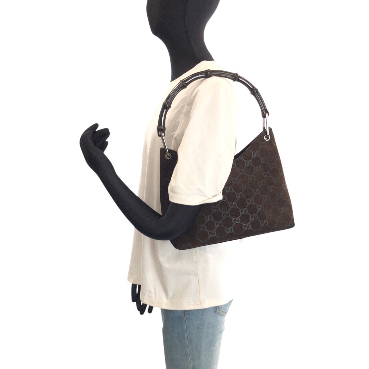 24666
GUCCI グッチ バンブー ブラウン シルバー金具 スウェード / バンブー 0012 1133 008 ハンドバッグ ショルダーバッグ レディース B14