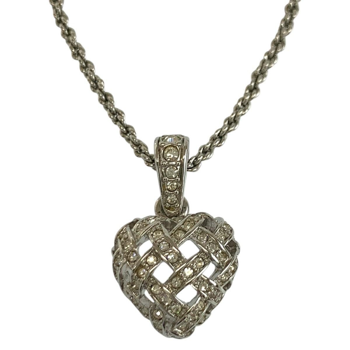 24671
SWAROVSKI スワロフスキー ハートモチーフ シルバー メッキ / ラインストーン ネックレス レディース SA8