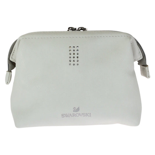 24672
SWAROVSKI スワロフスキー クリスタル ホワイト シルバー金具 PVC ポーチ メイクポーチ 小物入れ レディース SA3