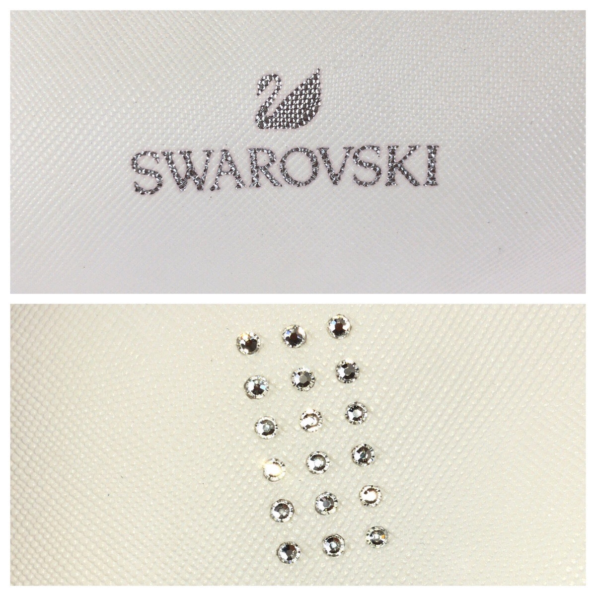 24672
SWAROVSKI スワロフスキー クリスタル ホワイト シルバー金具 PVC ポーチ メイクポーチ 小物入れ レディース SA3