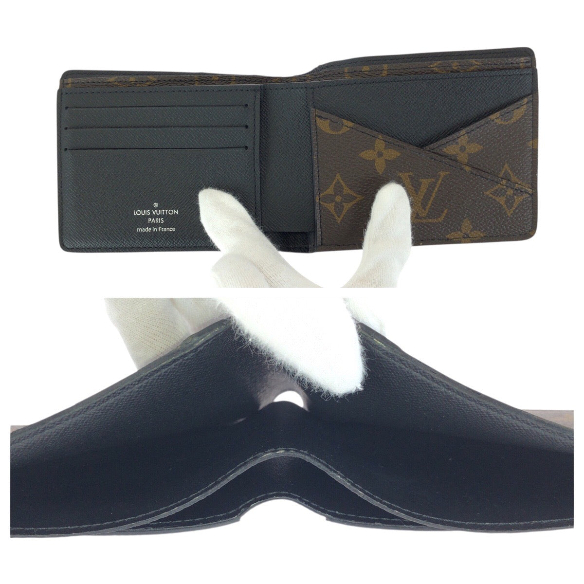 24673
LOUIS VUITTON ルイヴィトン モノグラム ポルトフォイユ ミュルティプル ブラウン ブラック レザー M69408 折財布 コンパクトウォレット メンズ ABP21