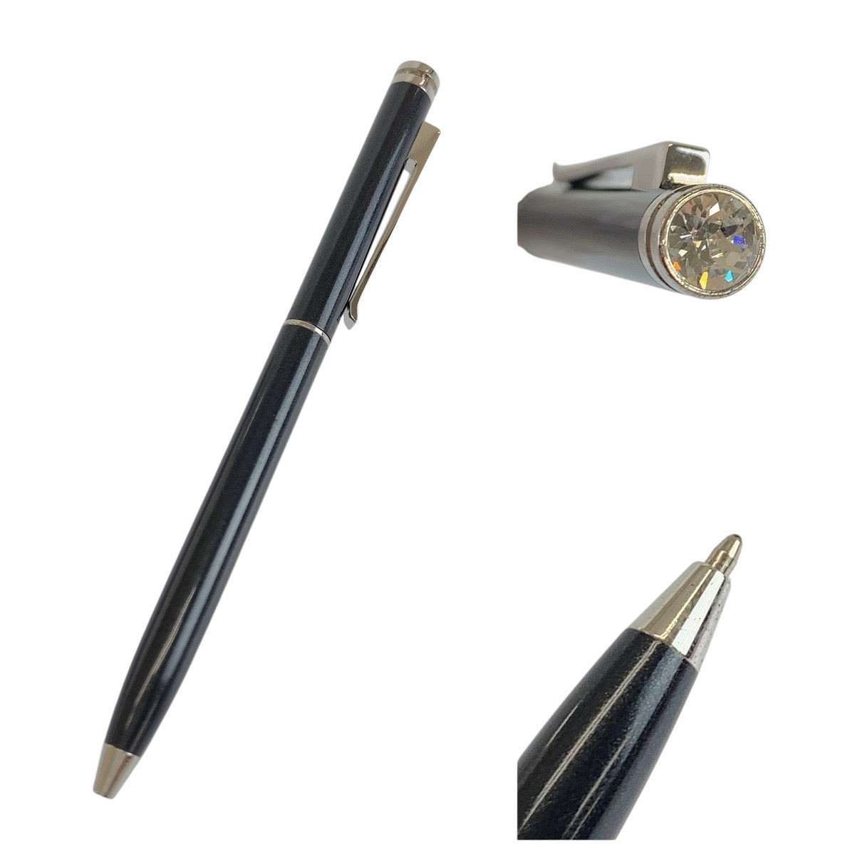 24674
SWAROVSKI スワロフスキー ブルー 合成皮革 / クリスタル ノート ボールペン 手帳 レディース SA14