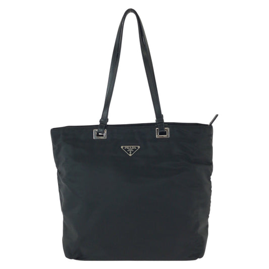 24675
PRADA プラダ テスート 三角ロゴプレート ブラック 黒 シルバー金具 ナイロン / レザー トートバッグ ショルダーバッグ レディース ABP28