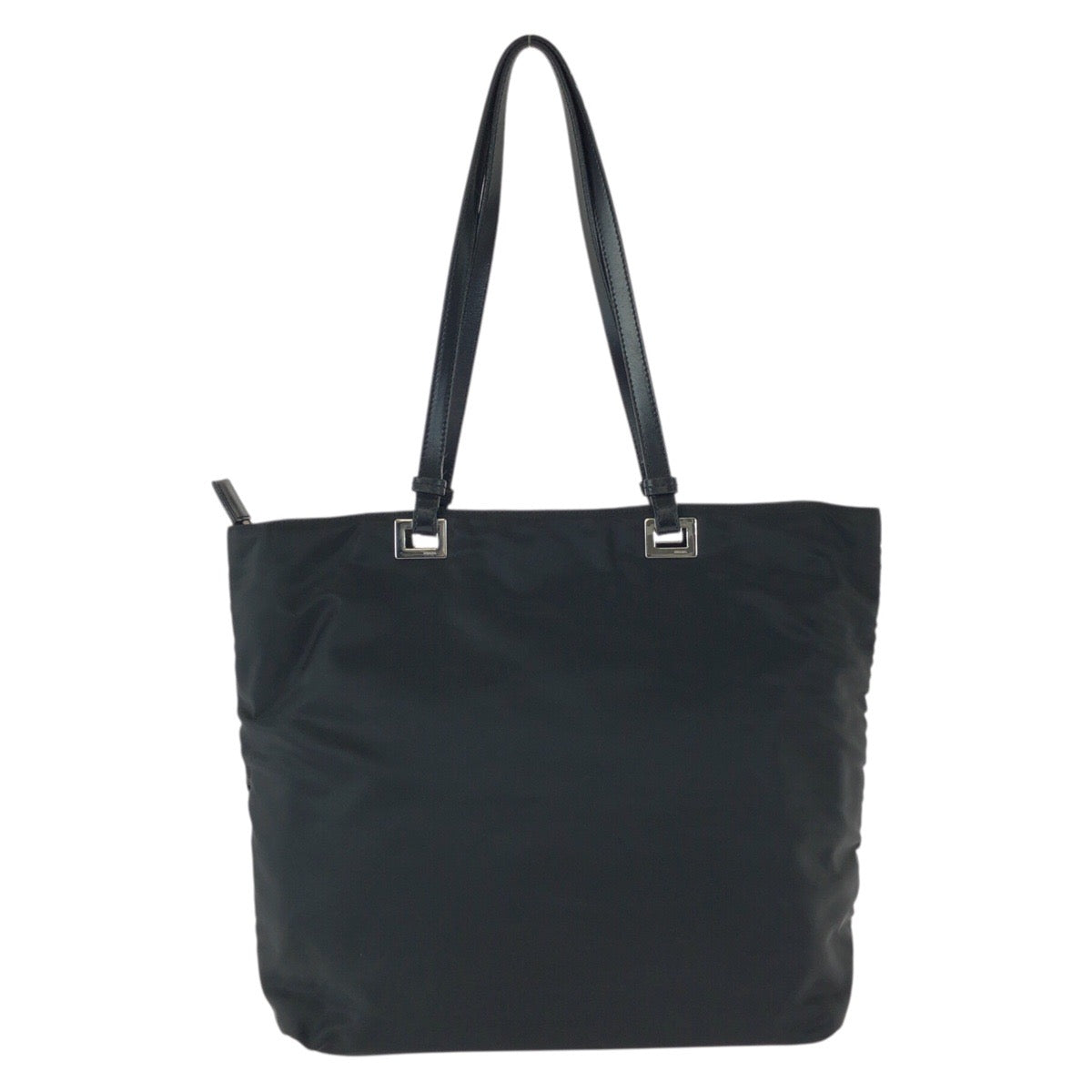 24675
PRADA プラダ テスート 三角ロゴプレート ブラック 黒 シルバー金具 ナイロン / レザー トートバッグ ショルダーバッグ レディース ABP28