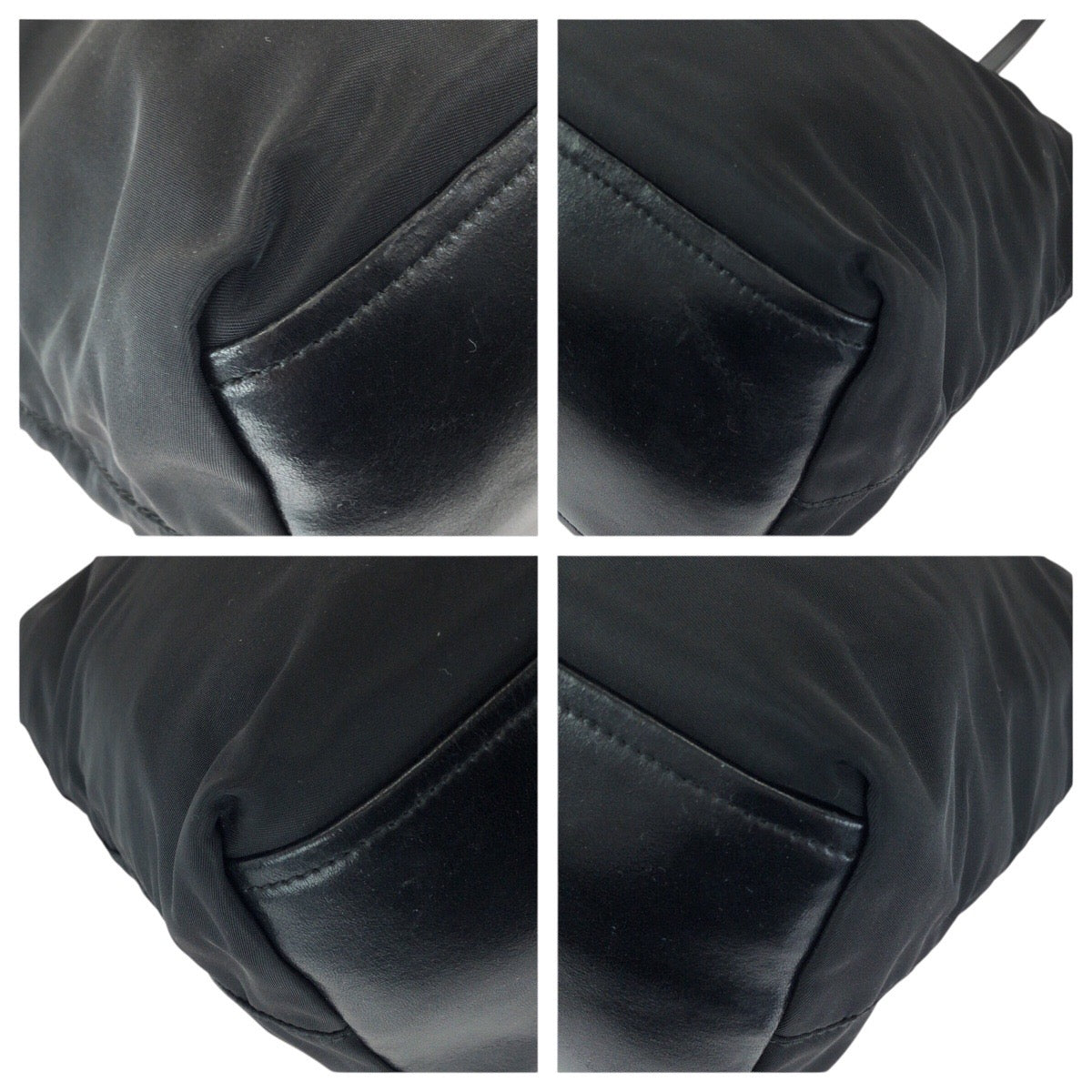 24675
PRADA プラダ テスート 三角ロゴプレート ブラック 黒 シルバー金具 ナイロン / レザー トートバッグ ショルダーバッグ レディース ABP28