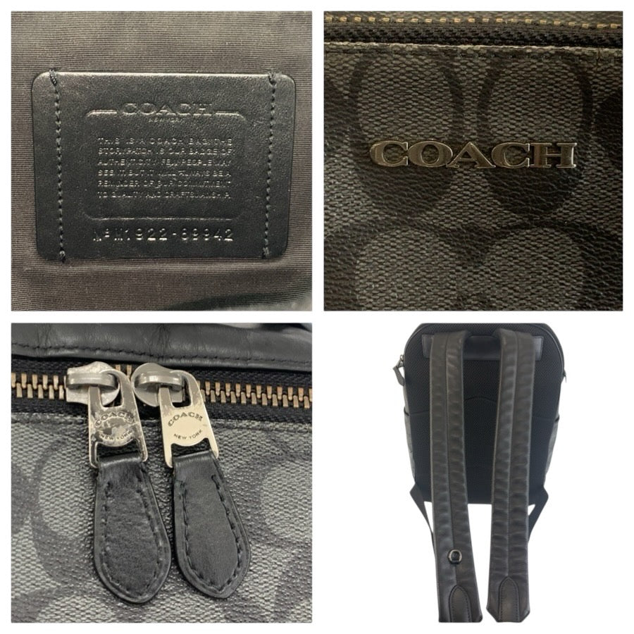 24676
COACH コーチ シグネチャー ブラック 黒 PVC / レザー 1922-89942 リュックサック バックパック レディース AB9