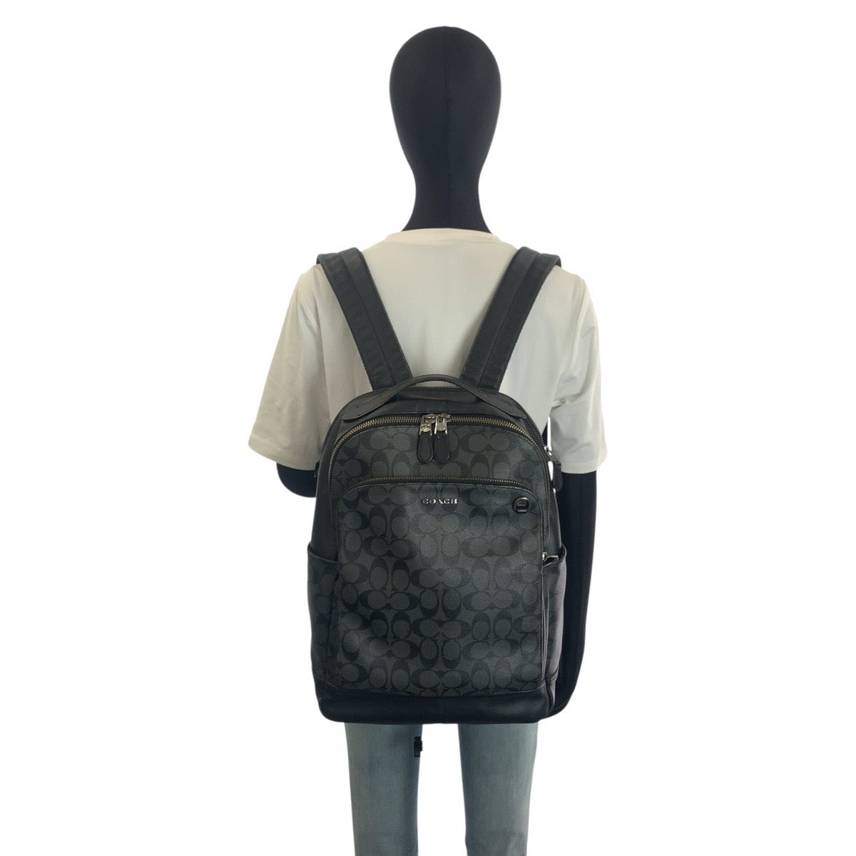 24676
COACH コーチ シグネチャー ブラック 黒 PVC / レザー 1922-89942 リュックサック バックパック レディース AB9