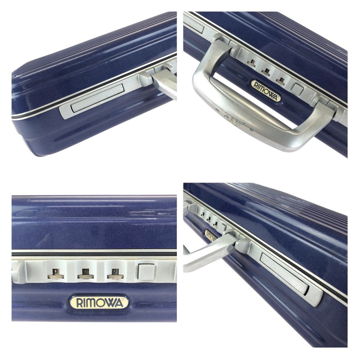 24677
RIMOWA リモワ リンボ ブルー シルバー プラスチック ビジネスバッグ アタッシュケース メンズ AB12
