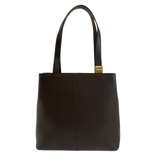 24685
BURBERRY バーバリー 中チェック柄 ブラウン ゴールド金具 レザー トートバッグ ショルダーバッグ レディース A28