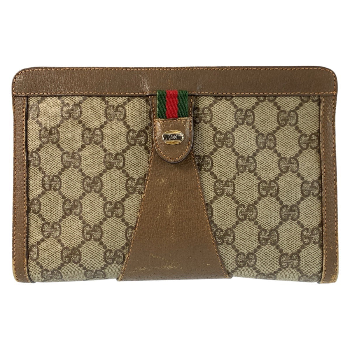 24686
GUCCI グッチ ヴィンテージ シェリーライン ベージュ ブラウン GGスプリームキャンバス / レザー 89 01 032 クラッチバッグ セカンドバッグ レディース AB14