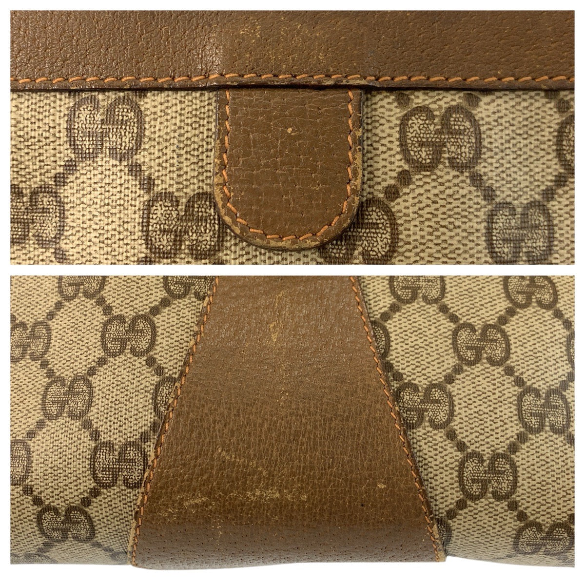 24686
GUCCI グッチ ヴィンテージ シェリーライン ベージュ ブラウン GGスプリームキャンバス / レザー 89 01 032 クラッチバッグ セカンドバッグ レディース AB14