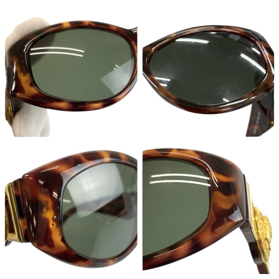 24688
VERSACE ヴェルサーチ メデューサ ブラウン ゴールド プラスチック MOD 424 COL 869 OD サングラス 男女兼用 オーバル レディース AB14
