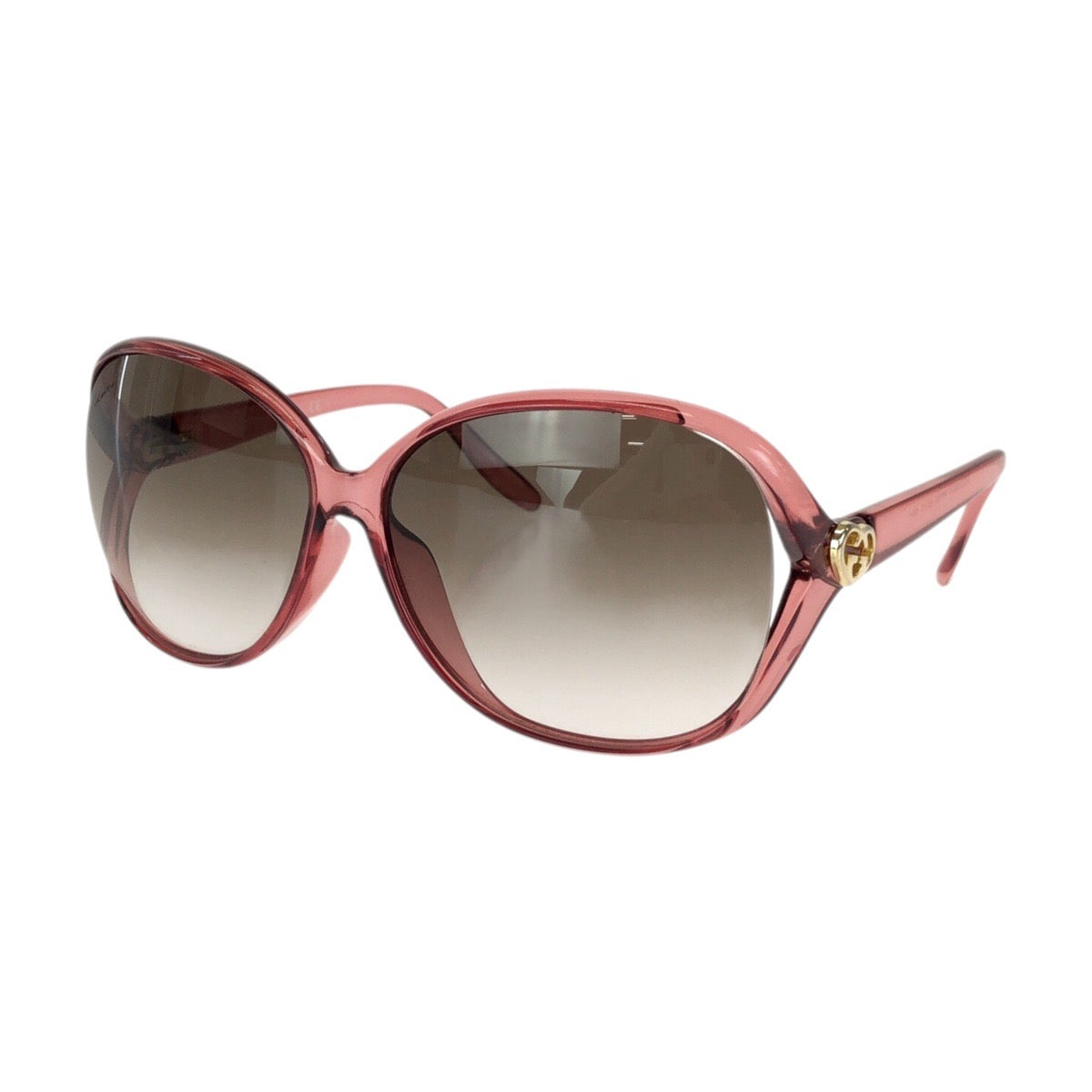 24690
GUCCI グッチ ラブリー ハート ピンク ブラウン ゴールド金具 プラスチック / メタル GG3525/K/S サングラス 男女兼用 バタフライ レディース ABP14