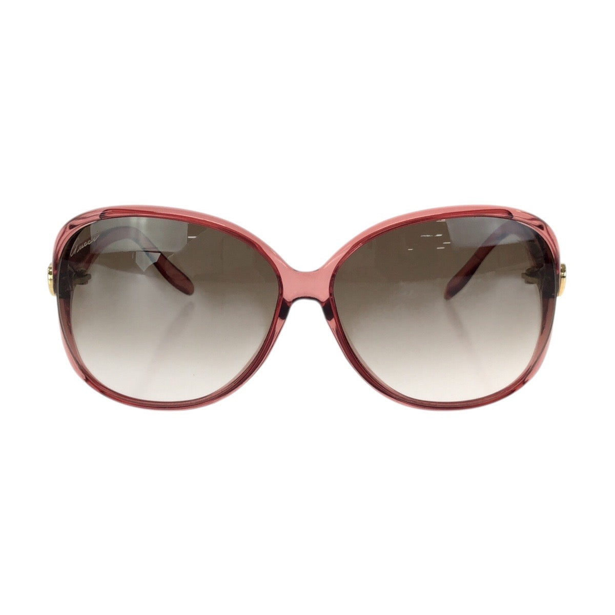 24690
GUCCI グッチ ラブリー ハート ピンク ブラウン ゴールド金具 プラスチック / メタル GG3525/K/S サングラス 男女兼用 バタフライ レディース ABP14