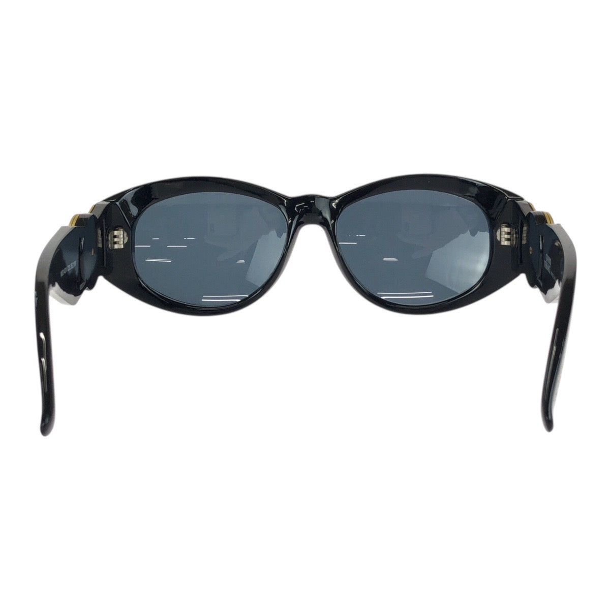 24691
VERSACE ヴェルサーチ ヴィンテージ メデューサ ブラック 黒 ゴールド金具 プラスチック / メタル MOD 424 サングラス 男女兼用 オーバル レディース A22