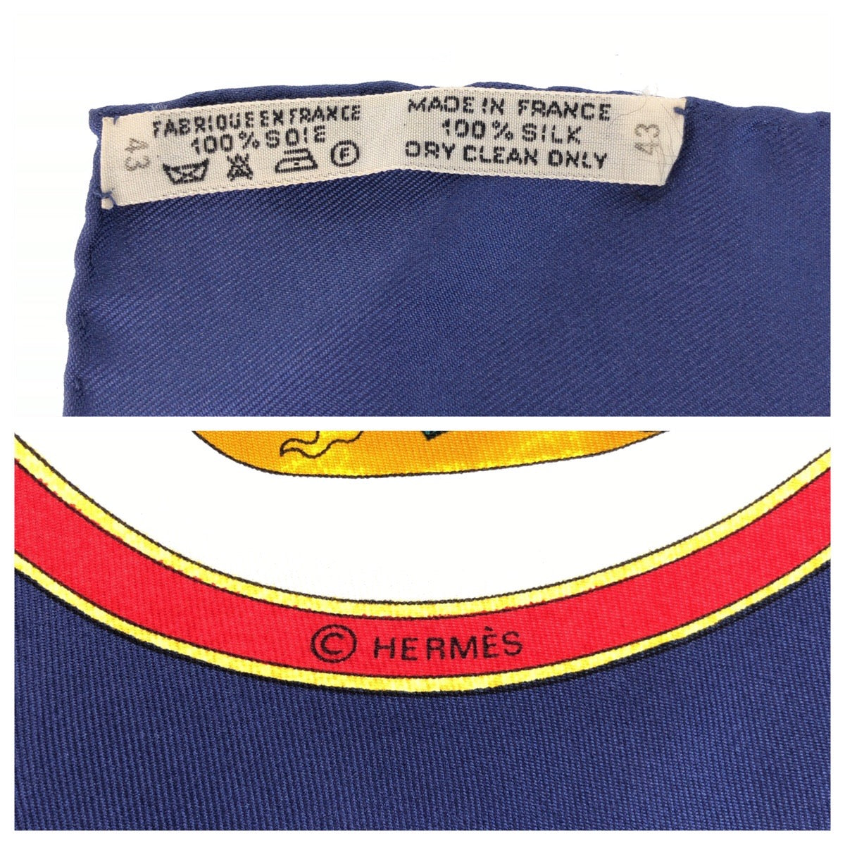 24694
HERMES エルメス カレ90 Pourvu qu'on ait l'ivresse ブルー シルク スカーフ レディース AB18