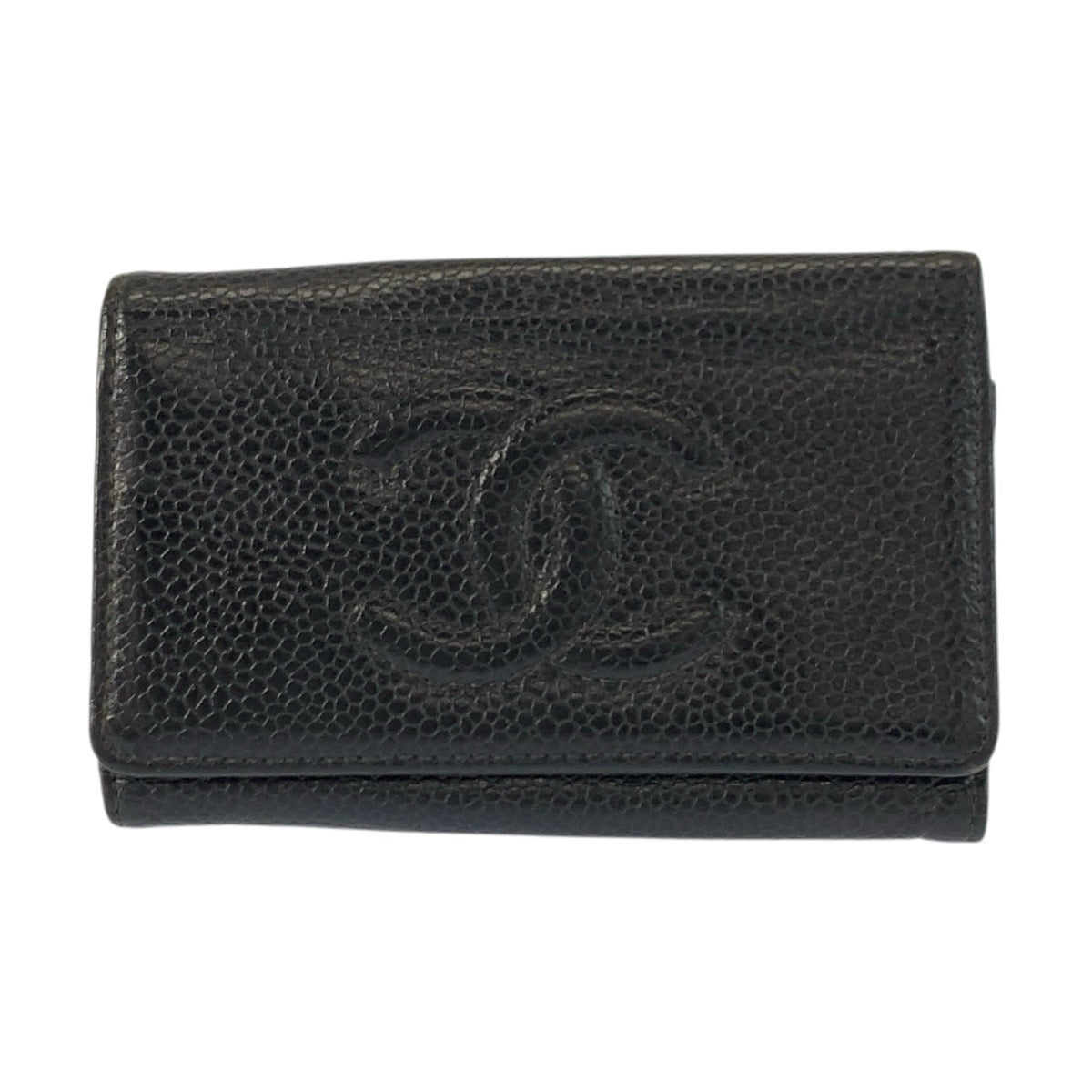 24695
CHANEL シャネル ココマーク ブラック 黒 ゴールド金具 レザー キーケース 6連 レディース ABP15