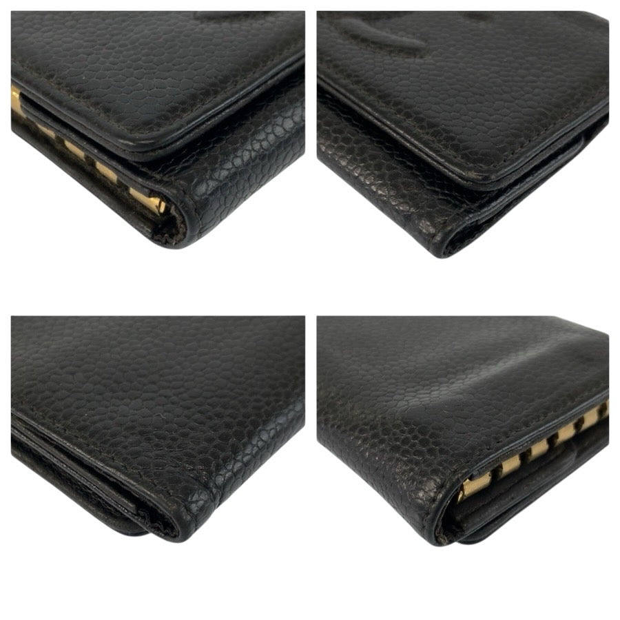 24695
CHANEL シャネル ココマーク ブラック 黒 ゴールド金具 レザー キーケース 6連 レディース ABP15