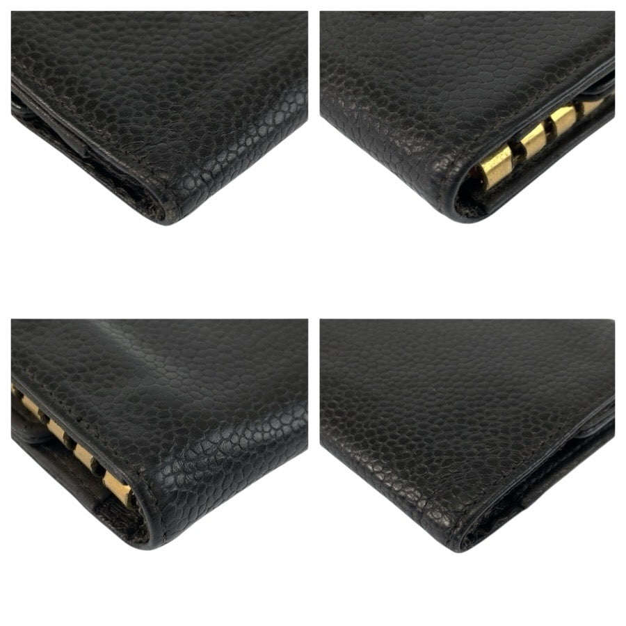 24695
CHANEL シャネル ココマーク ブラック 黒 ゴールド金具 レザー キーケース 6連 レディース ABP15