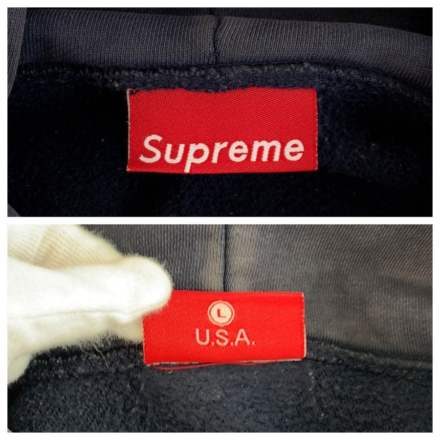 24699
Supreme シュプリーム ボックスロゴ サイズL ネイビー コットン / ポリエステル パーカー フーディー メンズ B