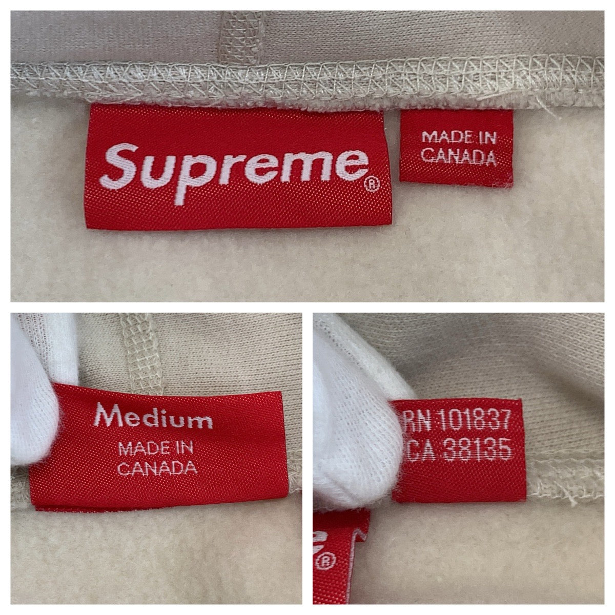 24700
Supreme シュプリーム ボックスロゴ サイズM ベージュ コットン / ポリエステル パーカー フーディ メンズ A35