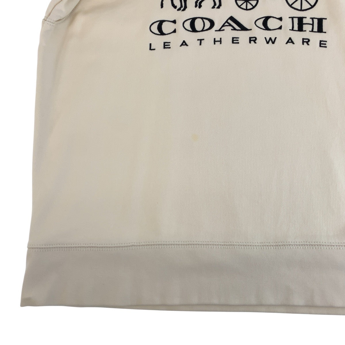 24701
COACH コーチ ホース アンド キャリッジ サイズM アイボリー コットン クルーネック スウェット トレーナー レディース AB14