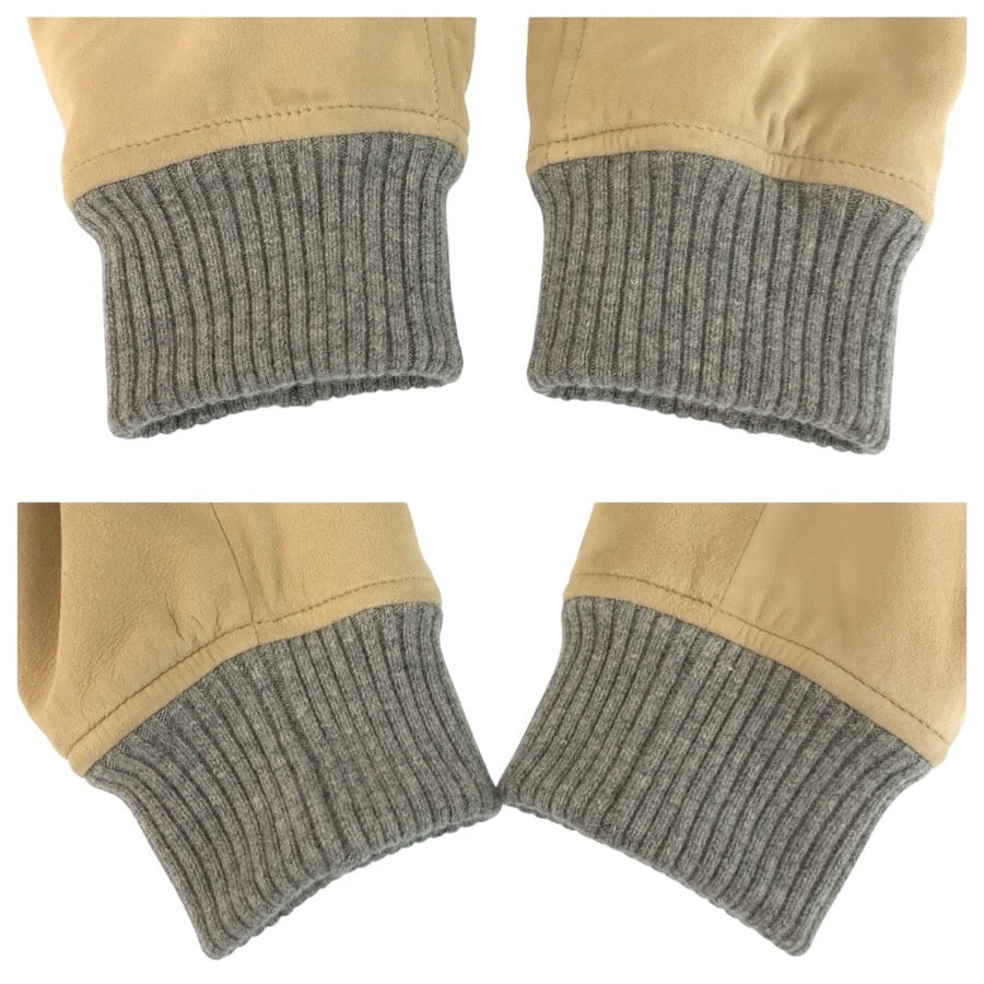 24714
Brunello Cucinelli ブルネロクチネリ 26SS ベージュ ブラウン レザー / ウール ブルゾン ジャケット メンズ ABP420