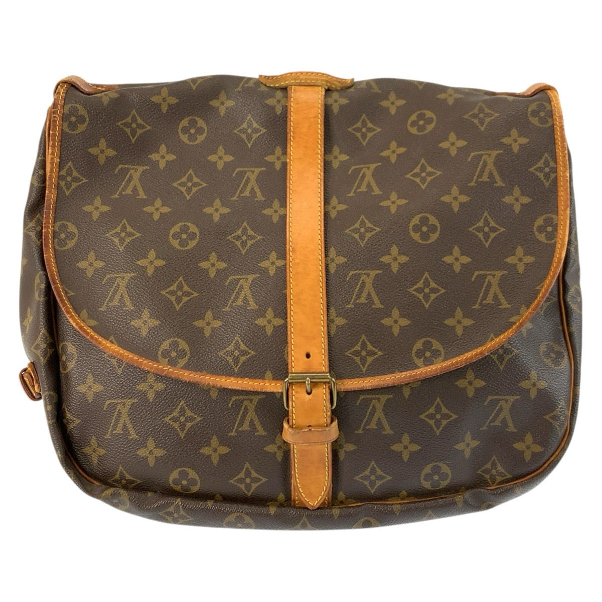 24718
LOUIS VUITTON ルイヴィトン モノグラム ソミュール35 ブラウン ゴールド金具 PVC / レザー M42254 ショルダーバッグ メッセンジャーバッグ 男女兼用 レディース B35