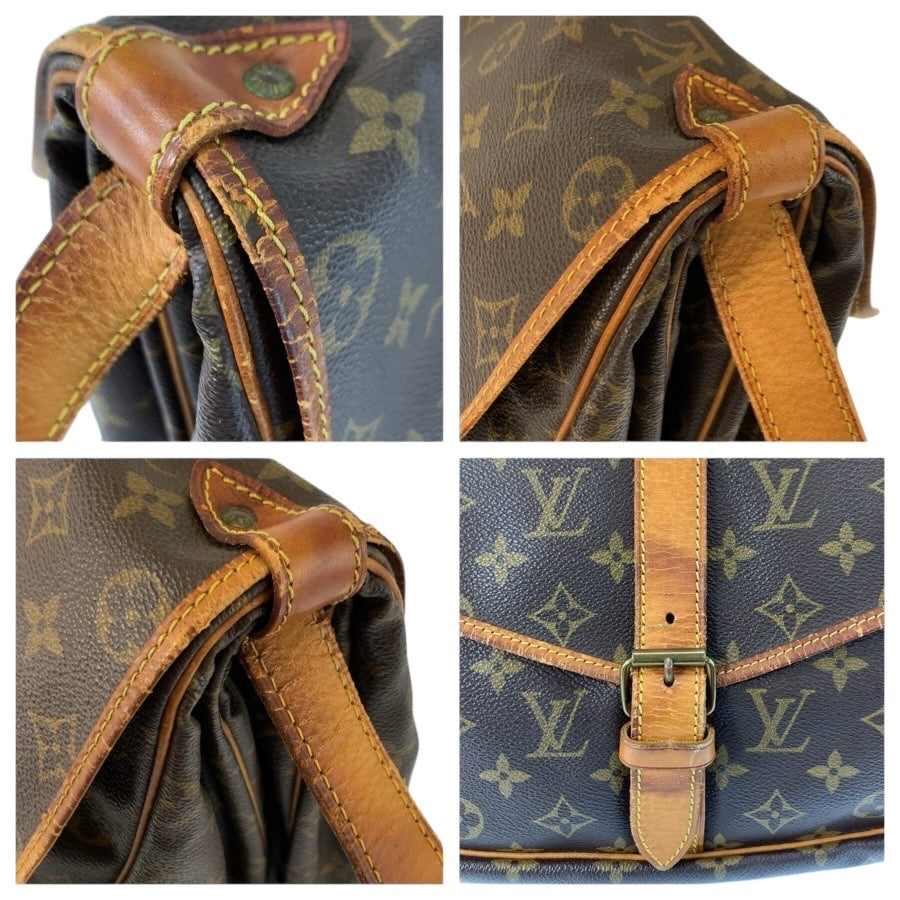 24718
LOUIS VUITTON ルイヴィトン モノグラム ソミュール35 ブラウン ゴールド金具 PVC / レザー M42254 ショルダーバッグ メッセンジャーバッグ 男女兼用 レディース B35
