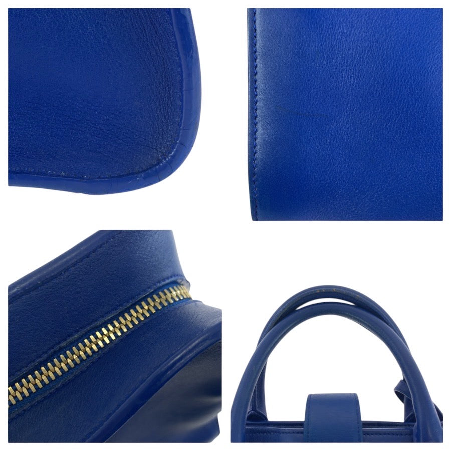 24719
SAINT LAURENT PARIS サンローランパリ モノグラム カバス YSL 2way ブルー ゴールド金具 レザー 357395 ハンドバッグ ショルダーバッグ レディース ABP70