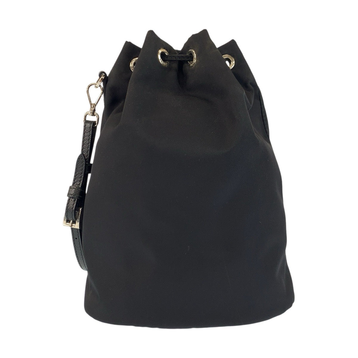 24721
PRADA プラダ テスート ブラック 黒 シルバー金具 ナイロン ポーチ 巾着ポーチ レディース ABP35