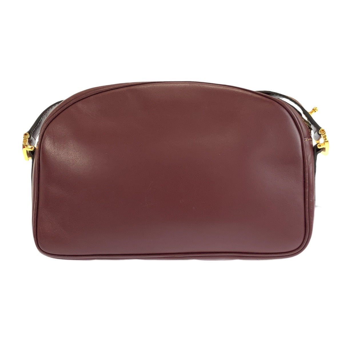 24722
CARTIER カルティエ マストライン ボルドー ゴールド金具 レザー ショルダーバッグ レディース ABP21