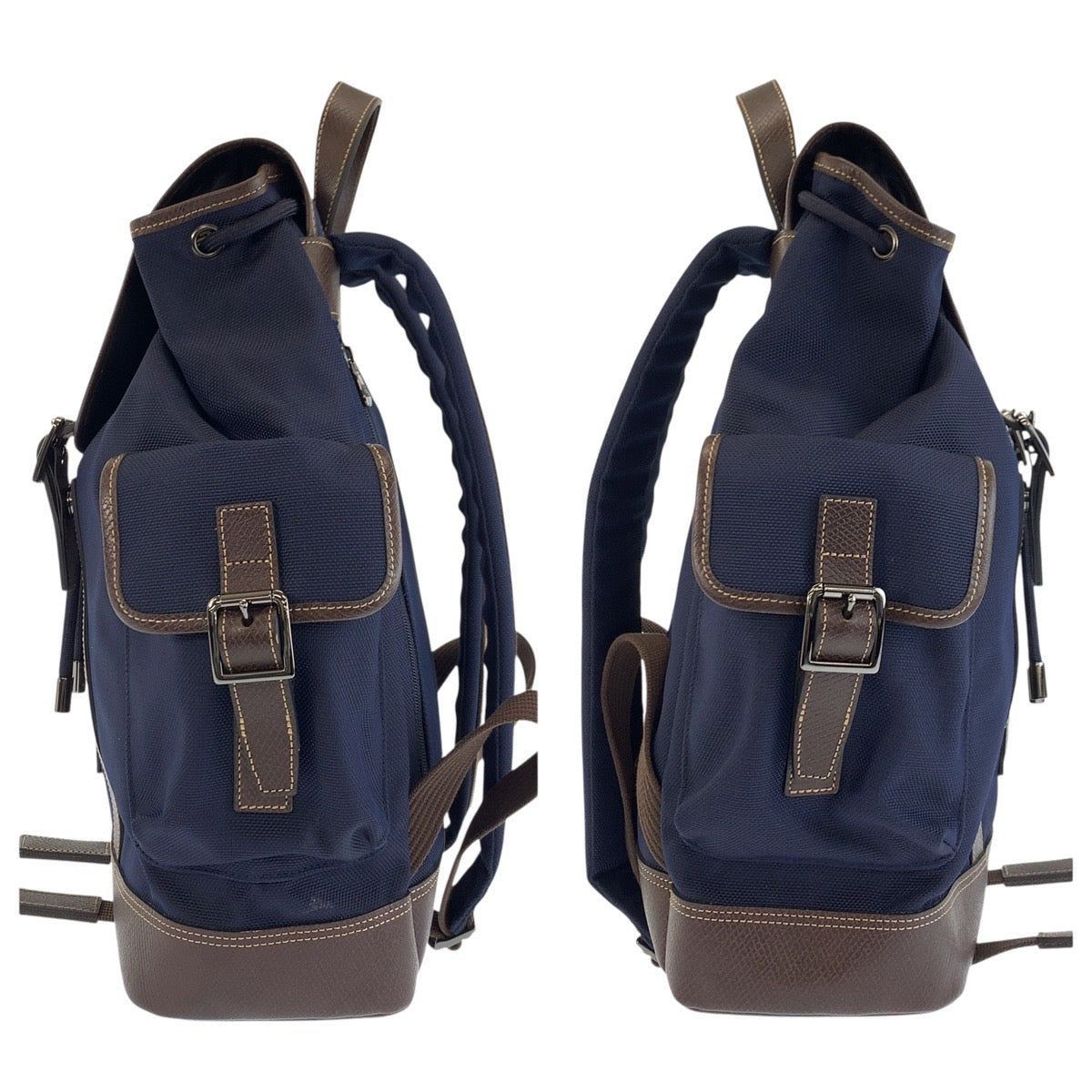 24725
Longchamp ロンシャン ボックスフォード ネイビー ブラウン キャンバス / レザー 20035080127 リュックサック バックパック レディース A28