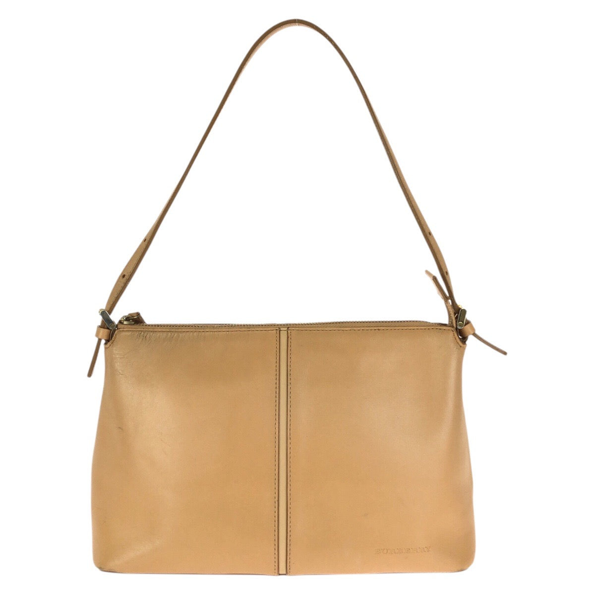 24726
BURBERRY バーバリー ロゴ ベージュ ゴールド金具 レザー ショルダーバッグ ハンドバッグ レディース AB21