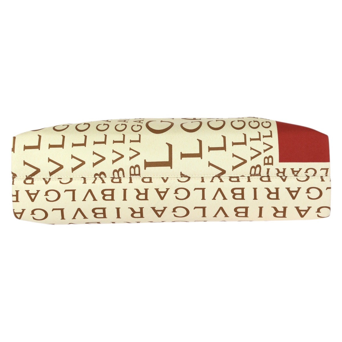 24730
BVLGARI ブルガリ ロゴマニア レッド アイボリー シルバー金具 キャンバス / レザー トートバッグ ショルダーバッグ レディース ABP14