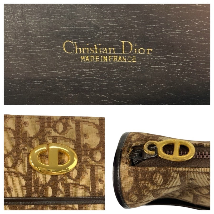 24731
Christian Dior クリスチャンディオール ヴィンテージ トロッター CDロゴ ブラウン ゴールド金具 キャンバス / レザー ハンドバッグ レディース AB35