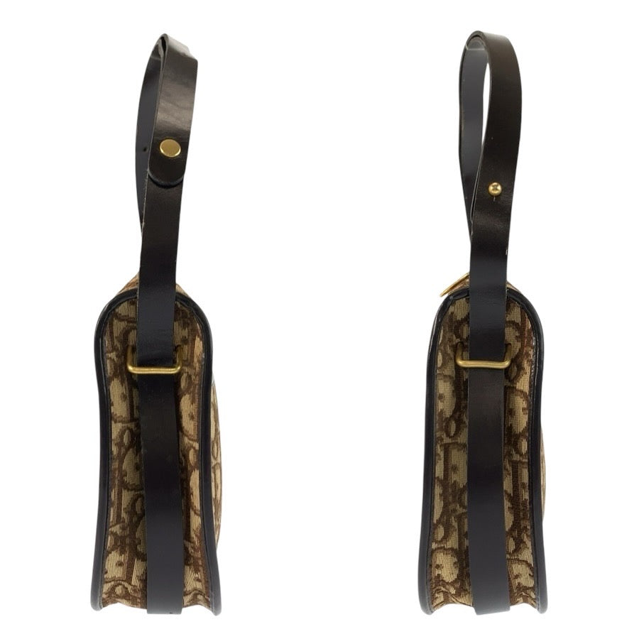 24731
Christian Dior クリスチャンディオール ヴィンテージ トロッター CDロゴ ブラウン ゴールド金具 キャンバス / レザー ハンドバッグ レディース AB35
