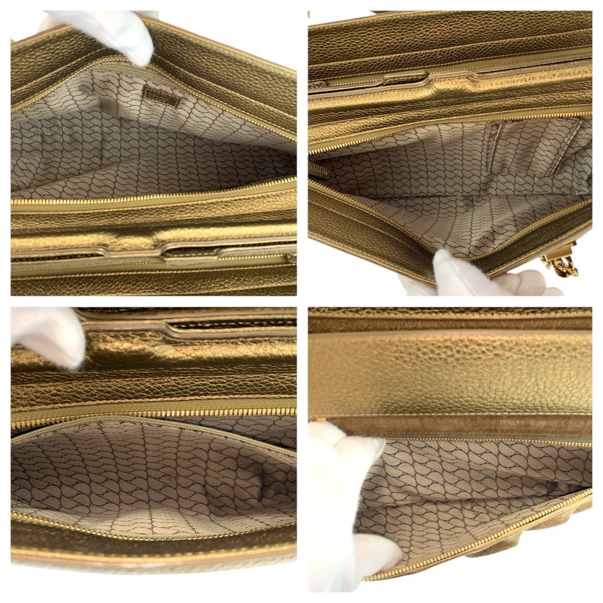 24732
CARTIER カルティエ ラドーニャ ゴールド ブラウン スウェード / レザー チェーン ショルダーバッグ レディース ABP42