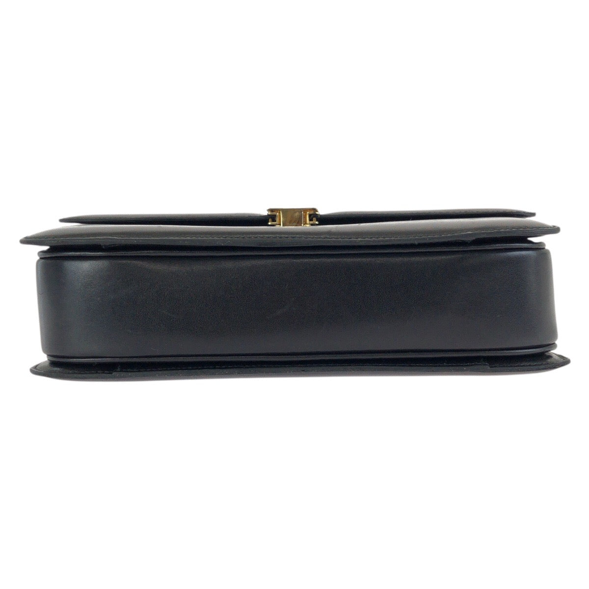 24733
CELINE セリーヌ ヴィンテージ ホースキャリッジ 馬車金具 ブラック 黒 ゴールド金具 レザー ショルダーバッグ ポシェット レディース ABP56