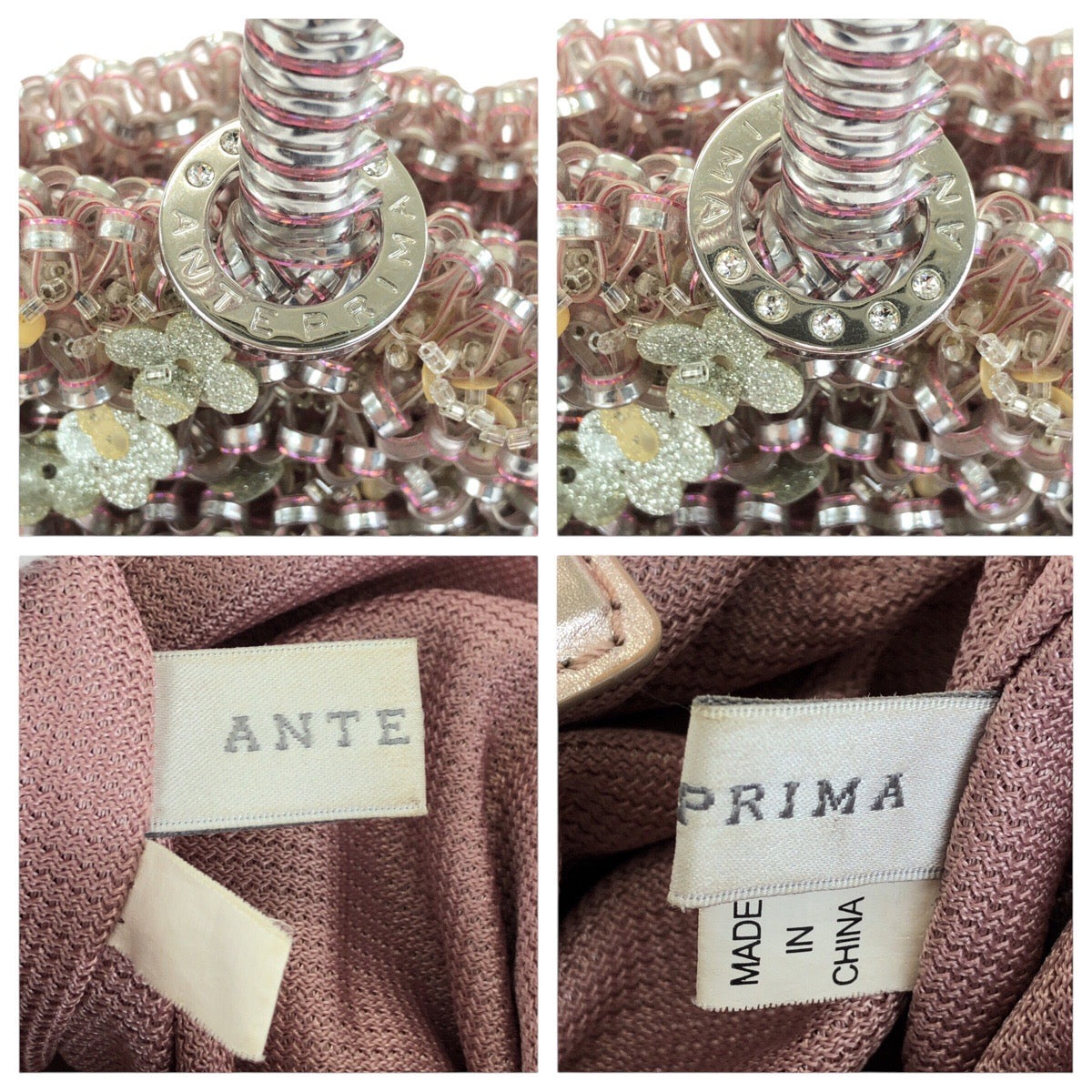 24737
ANTEPRIMA アンテプリマ フラワー フィオリトゥーラ バスケット ピンク シルバー シルバー金具 PVC ハンドバッグ トートバッグ レディース ABP21